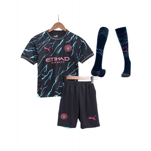 Camiseta juvenil Manchester City Kit completo 2023/24 Tercera equipación
