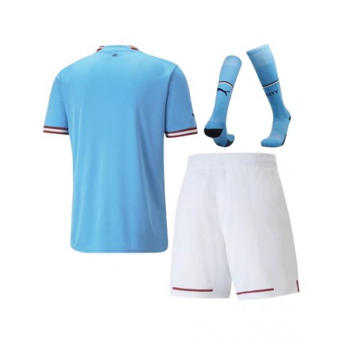 Camiseta juvenil Manchester City Kit completo 2022/23 Local