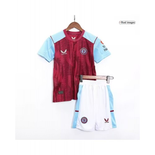 Kit de camiseta juvenil Aston Villa 2023/24 de local