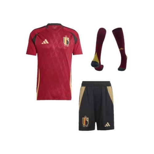 Camiseta de local de Bélgica para la Eurocopa 2024 (camiseta, pantalón corto y medias)