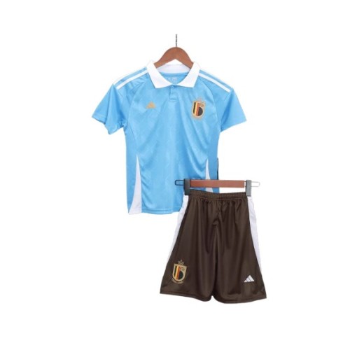 Camiseta de visitante de Bélgica para la Eurocopa 2024 para niños (camiseta y pantalones cortos)