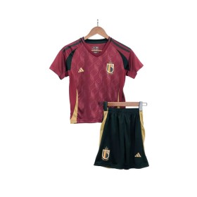 Camiseta local de Bélgica para la Eurocopa 2024 para niños (camiseta y pantalón corto)