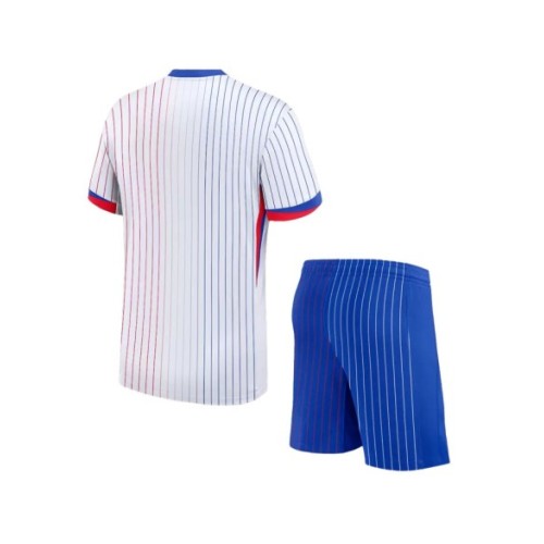 Camiseta de visitante de Francia para la Eurocopa 2024 para niños (camiseta y pantalones cortos)