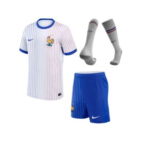 Kit de camiseta visitante de Francia para la Eurocopa 2024 (camiseta, pantalones cortos y medias)