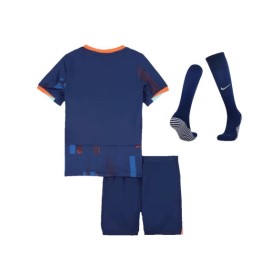 Camiseta visitante de Holanda para la Eurocopa 2024 para niños (camiseta, pantalones cortos y calcetines)