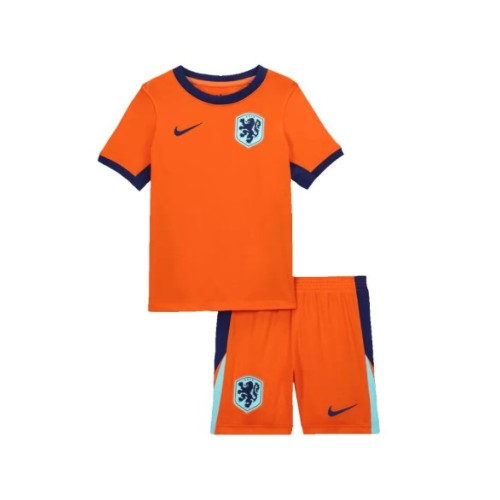 Camiseta local de Holanda para la Eurocopa 2024 para niños (camiseta y pantalón corto)