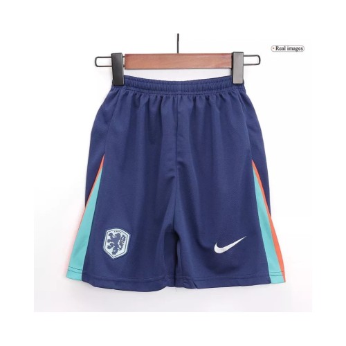 Camiseta visitante de Holanda para la Eurocopa 2024 para niños (camiseta y pantalones cortos)