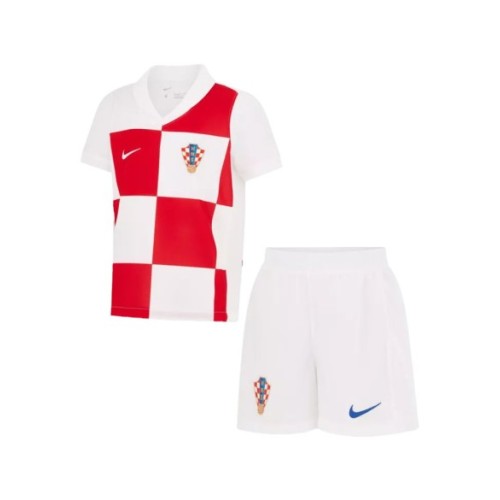 Kit de camiseta local de Croacia para la Eurocopa 2024 para niños (camiseta y pantalón corto)