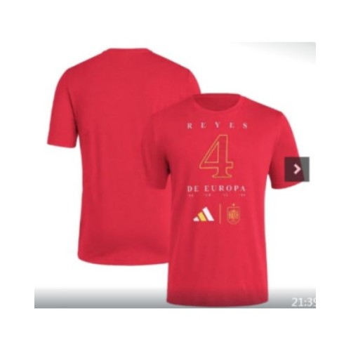 Camiseta conmemorativa de la 4ª Corona de España Eurocopa 2024 - Roja