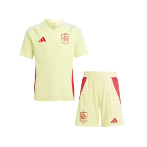 Camiseta visitante de España para la Eurocopa 2024 para niños (camiseta y pantalón corto)