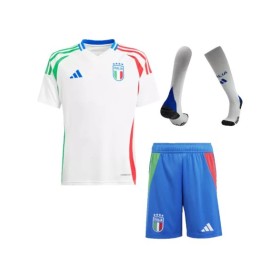 Kit de camiseta visitante de Italia para la Eurocopa 2024 para niños (camiseta, pantalones cortos y calcetines)