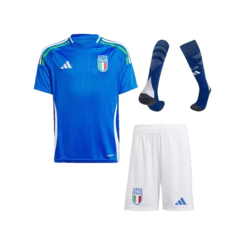 Kit de camiseta local de Italia para la Eurocopa 2024 para niños (camiseta, pantalones cortos y calcetines)