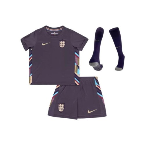 Kit de camiseta visitante de Inglaterra para la Eurocopa 2024 para niños (camiseta, pantalones cortos y calcetines)