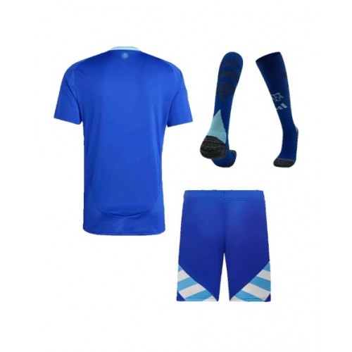 Kit de camiseta visitante de Argentina para la Copa América 2024 (camiseta + pantalón corto + medias)