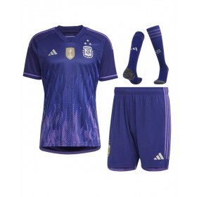 Camiseta Argentina Equipo Completo Visitante Copa Mundial 2022 - TRES ESTRELLAS