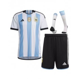 Camiseta Argentina Juvenil Kit Completo Local 2022 - TRES ESTRELLAS