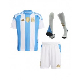 Kit de camiseta local de Argentina para la Copa América 2024 para niños (camiseta + pantalón corto + medias)