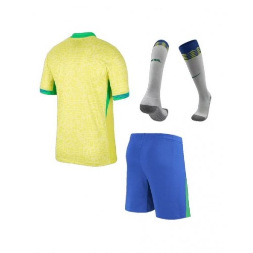 Kit de camiseta local de Brasil para la Copa América 2024 (camiseta + pantalón corto + medias)