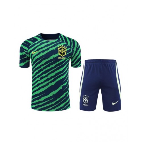 Kit de camiseta de Brasil 2022 para antes del partido