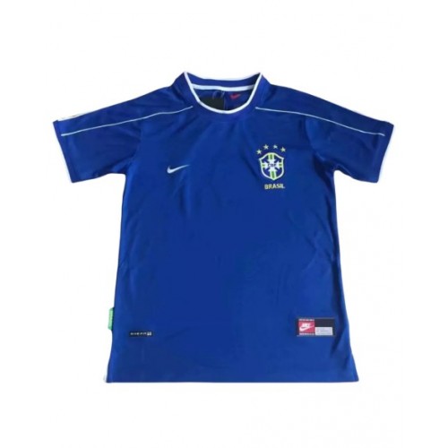 Camiseta retro de visitante de Brasil 1998