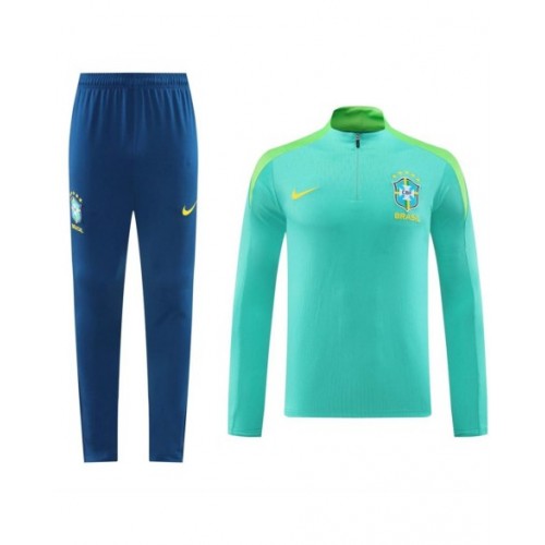 Sudadera con cremallera y pantalón de Brasil verde 2024/25