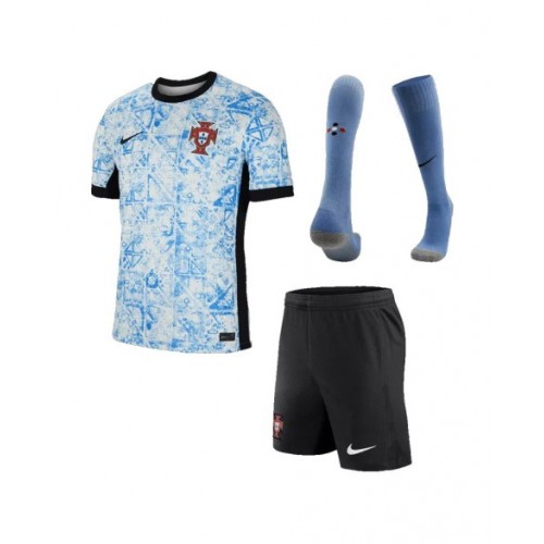 Kit de camiseta visitante de Portugal para la Eurocopa 2024 (camiseta, pantalones cortos y medias)