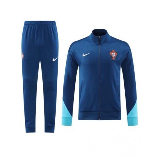 Conjunto de chaqueta de entrenamiento de Portugal (chaqueta y pantalón) azul marino 2024