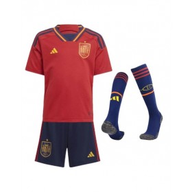 Camiseta de España juvenil Equipo completo Copa del Mundo 2022 Local