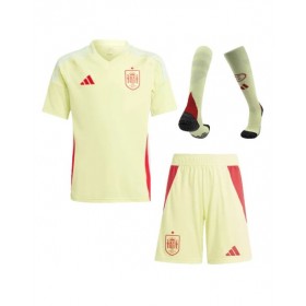 Camiseta visitante de España para la Eurocopa 2024 para niños (camiseta, pantalones cortos y calcetines)