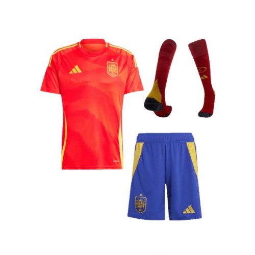 Kit de camiseta local de España para la Eurocopa 2024 (camiseta + pantalón corto + medias)