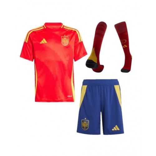 Kit de camiseta local de España para la Eurocopa 2024 para niños (camiseta, pantalones cortos y calcetines)