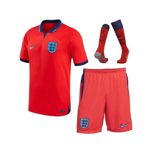 Camiseta de Inglaterra Equipo completo Visitante Copa Mundial 2022