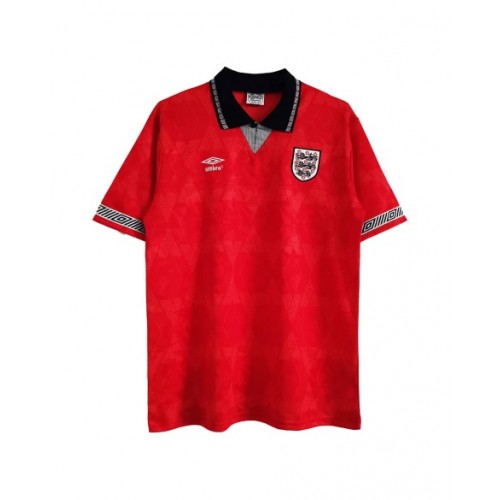 Camiseta retro de visitante de Inglaterra 1990 - Rojo