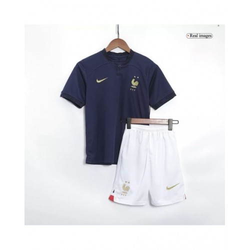 Kit de camiseta juvenil de Francia para la Copa Mundial de 2022