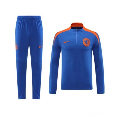 Sudadera con cremallera Holanda (camiseta y pantalón) azul 2024/25