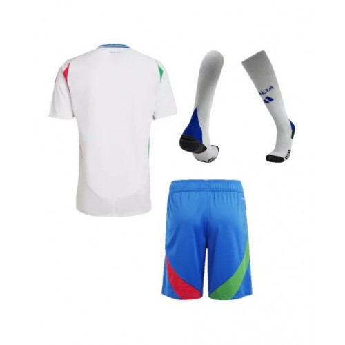 Kit de camiseta visitante de Italia para la Eurocopa 2024 (camiseta, pantalones cortos y medias)